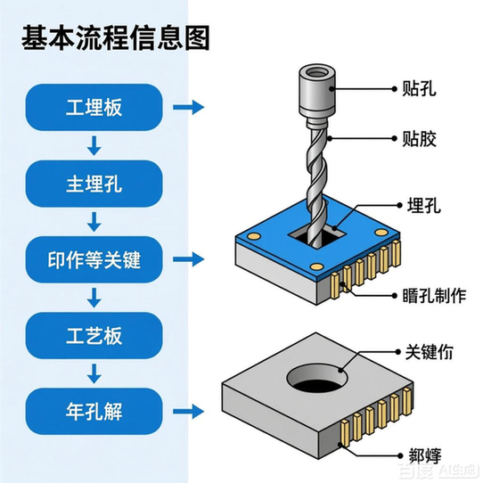 制作HDI盲埋孔板的基本流程